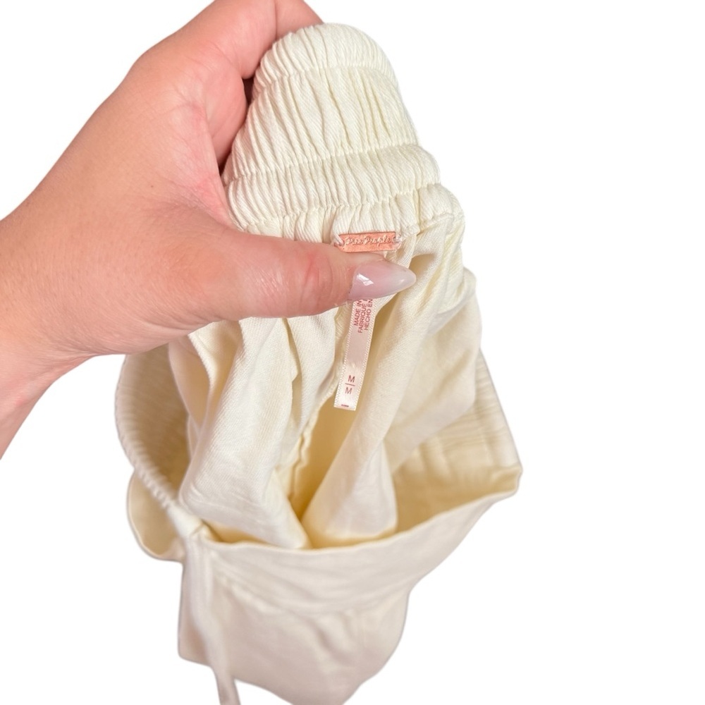 NWOT Free People Cream Drawstring Shorts - Picture 6 of 6